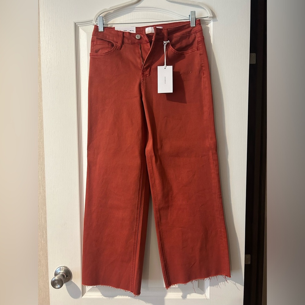 Elegant Rust Straight Leg Jeans